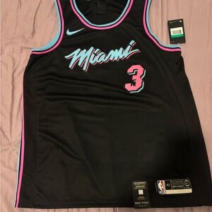 Nike Black and Pink Miami Jersey